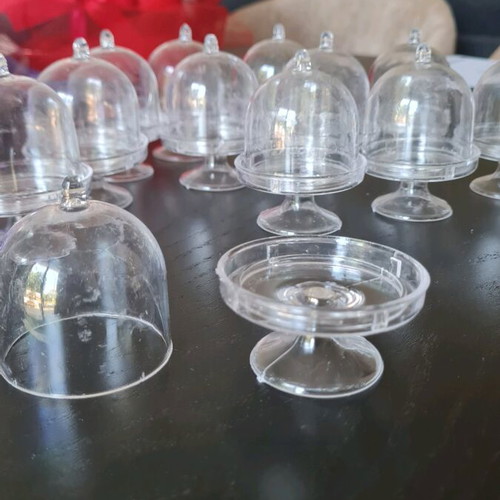 Plastic mini containers for bombonieres, set of 12, new