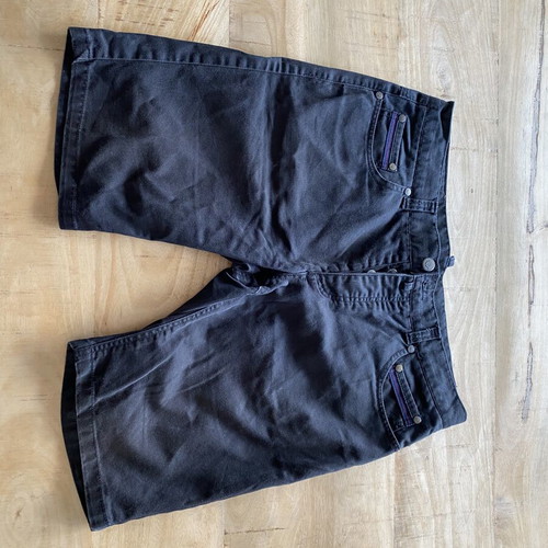 Aggressive Black men's shorts size L like new, black with leather detail