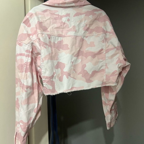 Jacket used, size M, pink camouflage