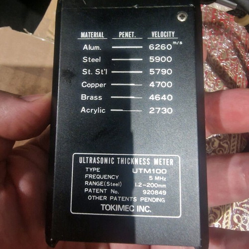 Thickness meter used UTM 100 Tokimec