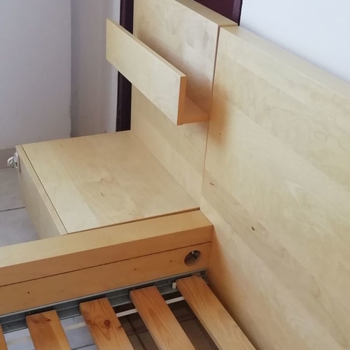 Ikea double bed used with 2 nightstands