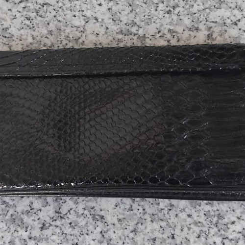 Vintage clutch bag black snakeskin used