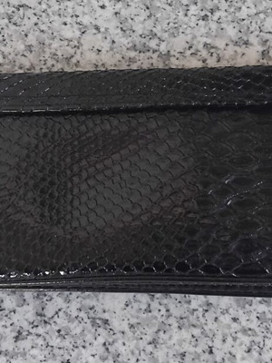 Vintage βραδινός φάκελος μαύρο snakeskin μεταχειρισμένο