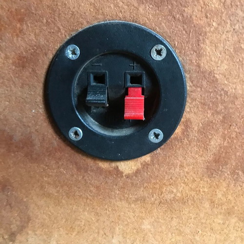 Custom speaker box used for construction