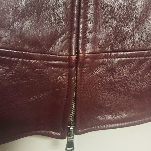Leather jacket made in Italy like new, burgundy