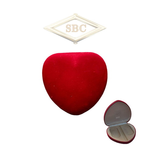 SBC heart-shaped jewelry box used, red