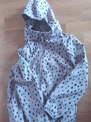 H&M waterproof jacket like new, size 134 cm, beige, 8 years