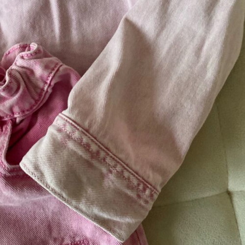 Benetton vintage pink denim set for girls, 12 years