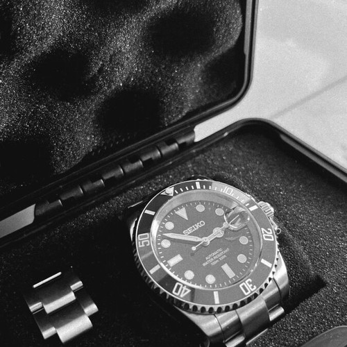 Seiko mod automatic wristwatch, 40mm, ceramic bezel, sapphire crystal