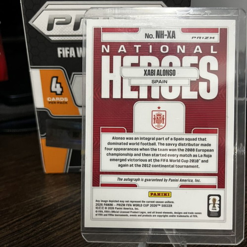 2026 Prizm FIFA World Cup Xabi Alonso National Heroes Silver Wave Auto card