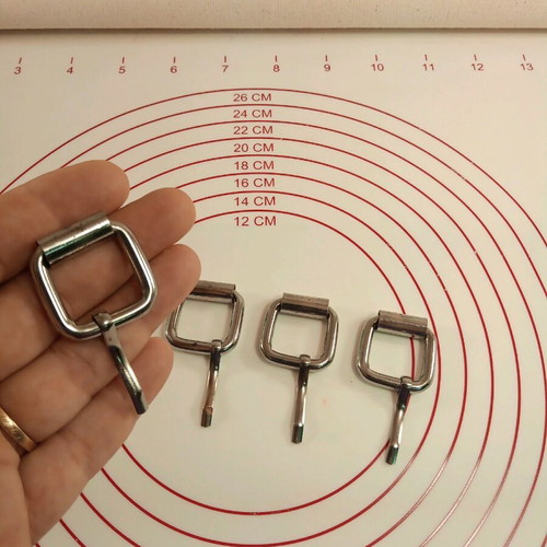 Metal hardware for bag and belt making, pack of 4 pieces