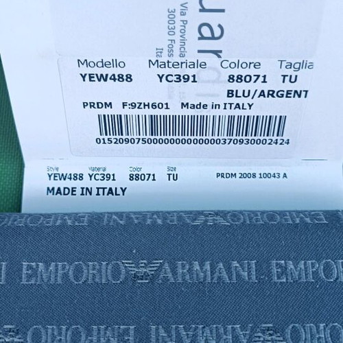 Emporio Armani fabric wallet grey-blue like new