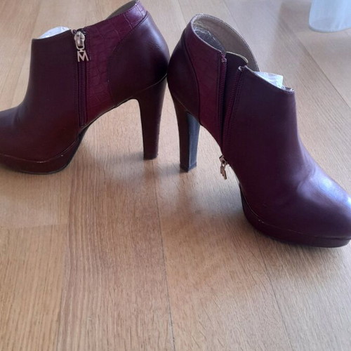 Maria Mare Bordeaux ankle boots used, size 39
