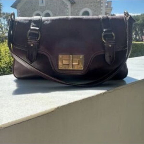 Ralph Lauren Vintage Leather Shoulder Bag like new, dark brown