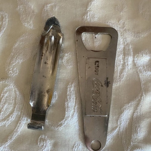 Coca Cola vintage bottle openers used, set of 2 from the 90s