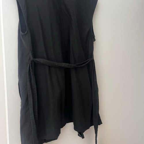 Long linen-type vest Bershka like new, black and gray