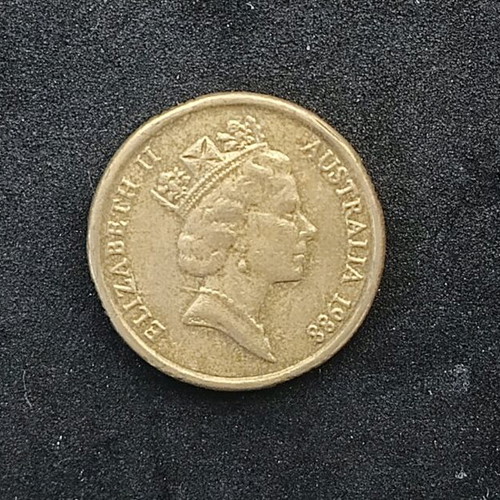 2 Australian dollars 1988 used with HH initials