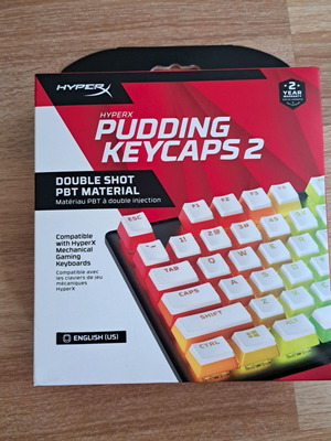 HyperX Pudding 2 PBT Keycaps καινούργια, σετ 112 λευκά US