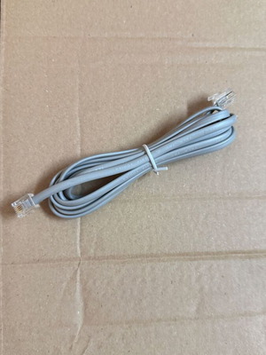 RJ11 telephone cable 2 meters, gray or black, 4-wire, new