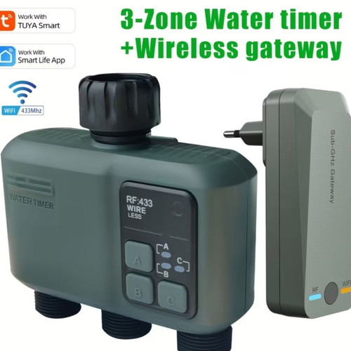 Smart WiFi Sprinkler Timer like new, 3-zone, garden water controller