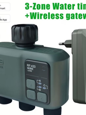 Smart WiFi Sprinkler Timer like new, 3-zone, garden water controller