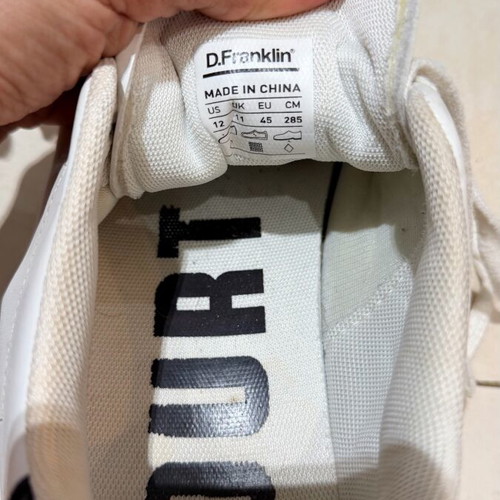 D.Franklin men's white sneakers like new, size 45