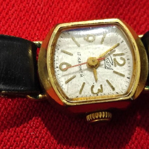 Zaria wristwatch vintage women's used, 1960s from USSR