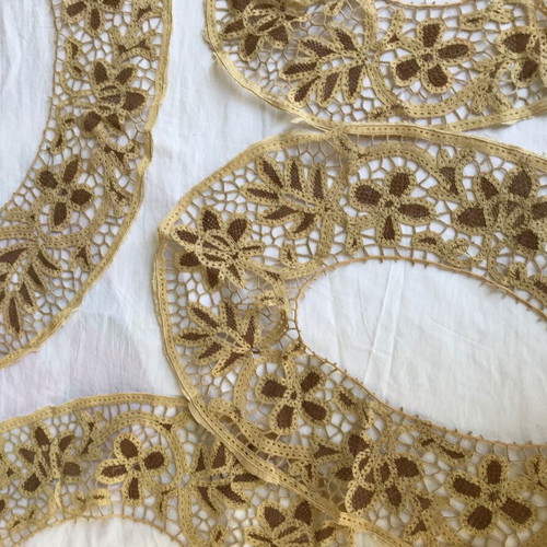 Set of 6 used embroideries