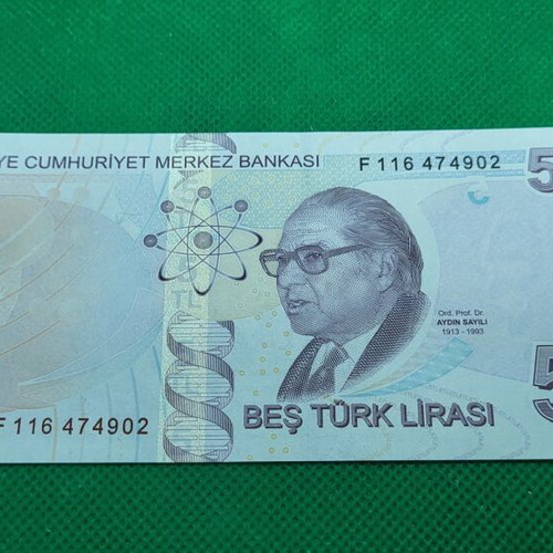 5 Lira banknote Turkey 2022 new
