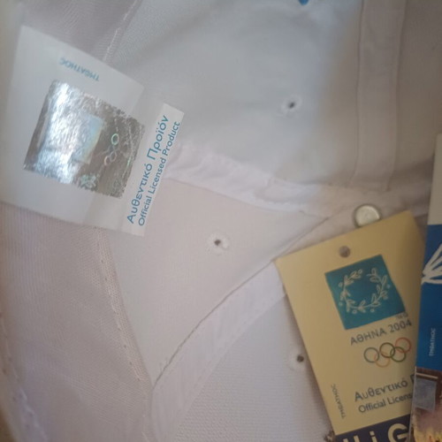 Olympic Games 2004 souvenir caps set like new, adult and child sizes