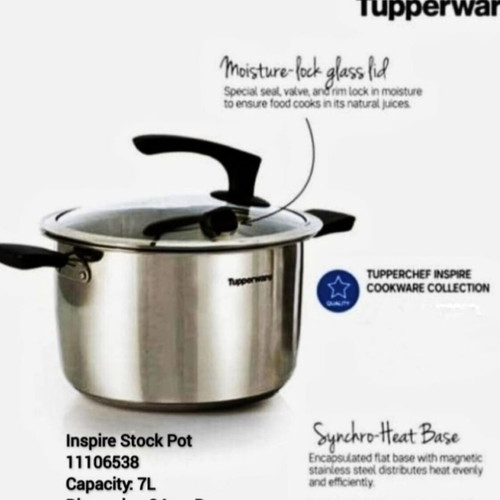 Χύτρα ατμού Tupperware Inspire 7L καινούργια, ανοξείδωτος χάλυβας