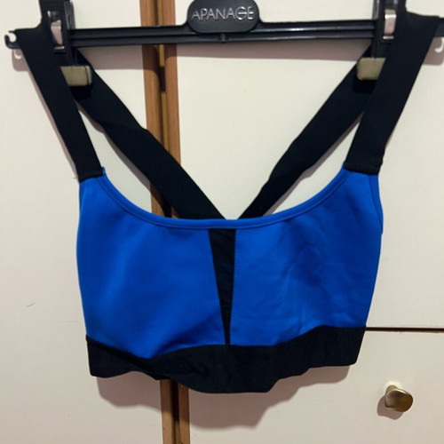 Pink Woman leggings with bustier like new, black and blue