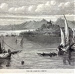  1848 Πόλη της Κέρκυρας ξυλογραφια οχι συνηθισμενη