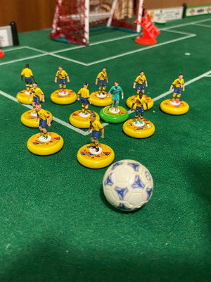 Ομάδα Subbuteo Μπαρτσελόνα εκτός βαμμένη στο χέρι, καινούργια