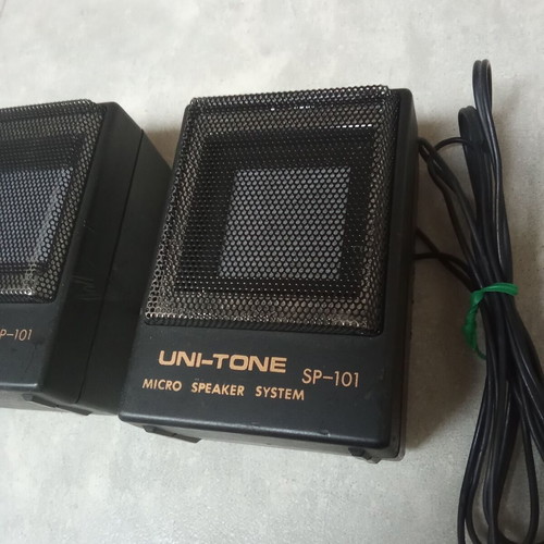 Unitone SP 101 speakers used, vintage, portable, mini jack