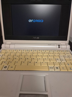 Asus eee PC 4G 1Gb with 16GB SD card Android OS used