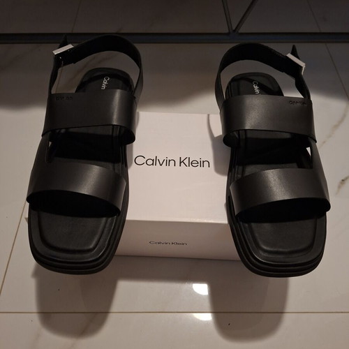 Calvin Klein men's black sandals size 46 new