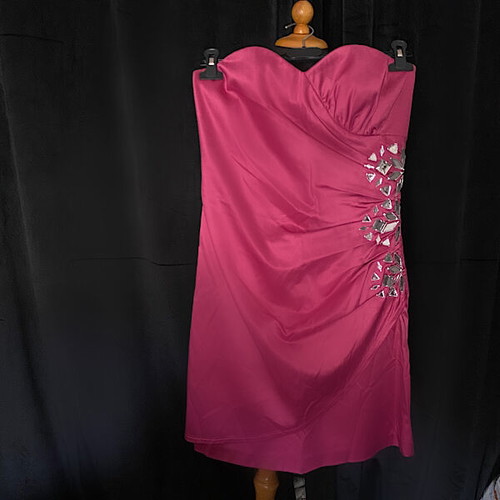 Desiree fuchsia dress like new, size S for wedding baptism