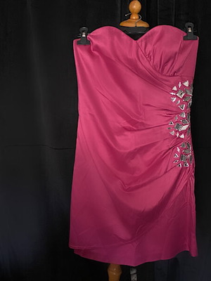 Desiree fuchsia dress like new, size S for wedding baptism