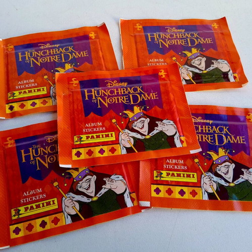 The Hunchback of Notre Dame Panini 1997 stickers new, set of 5 packs