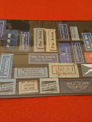 Par Avion labels used, pack of 24 from various countries, airmail