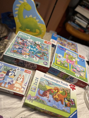 Trefl και Ravensburger συλλογή παιδικών παζλ με Stitch, Peppa Pig, Bluey και δεινόσαυρους