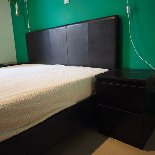 Bedroom furniture set 5 pieces used, wenge color