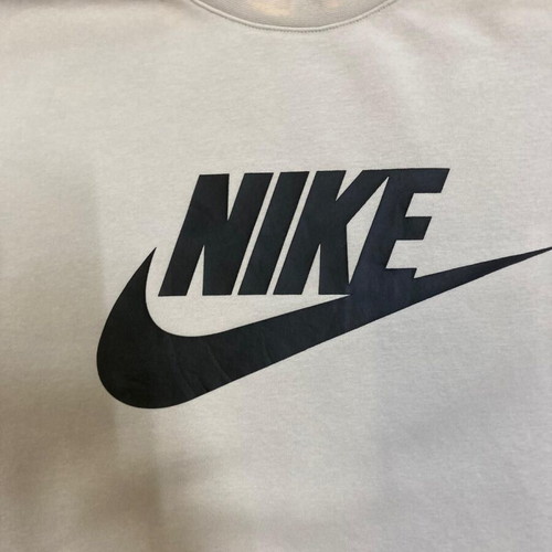 Nike Big Logo Sweater Y2K 2000s XL creme vintage wornlook
