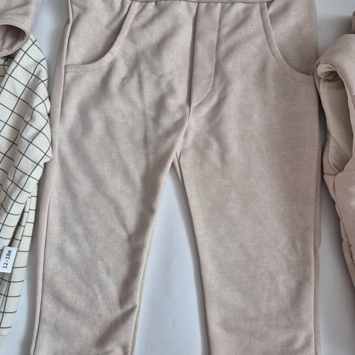 Cotton three-piece boy's set new, brown