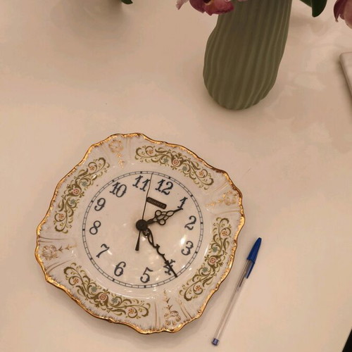 Porcelain wall clock used 70s-80s, rare