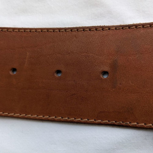 Leather belt with watches vintage used, size XS