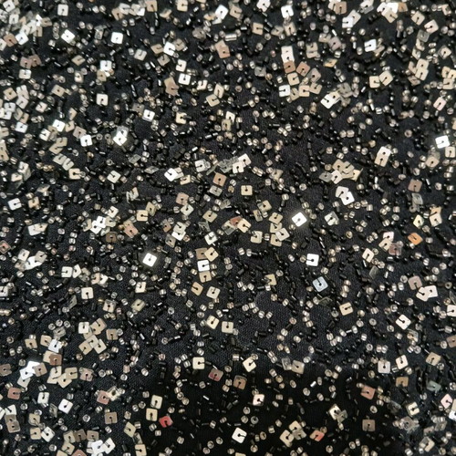 Evening black sleeveless top with sequins and beads new