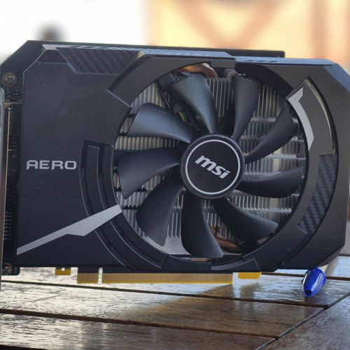MSI GTX 1660 SUPER AERO ITX OC graphics card used, compact design