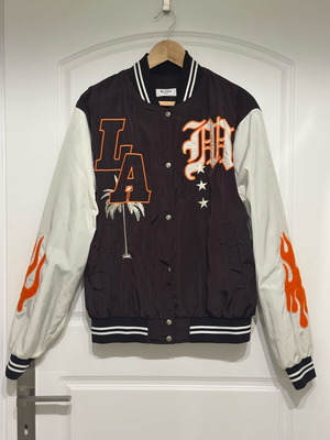Black Fashion bomber jacket new, brown and orange